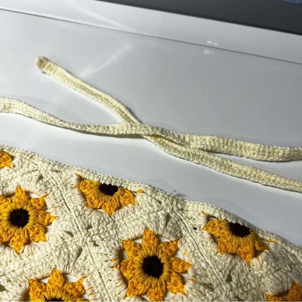 Embroidered Sunflower Bandana